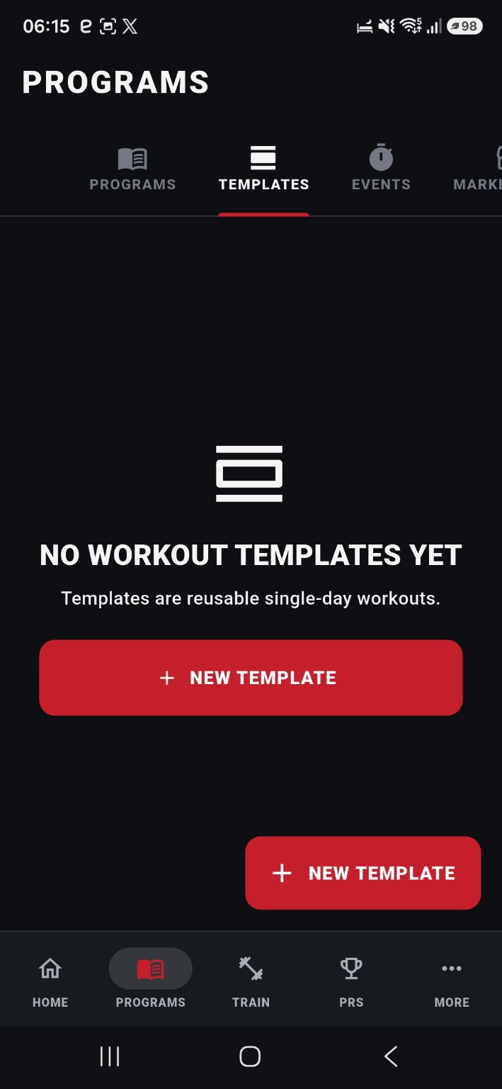 MHSWE workout templates