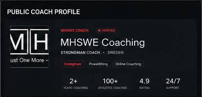 Illustrative MHSWE public coach profile demo